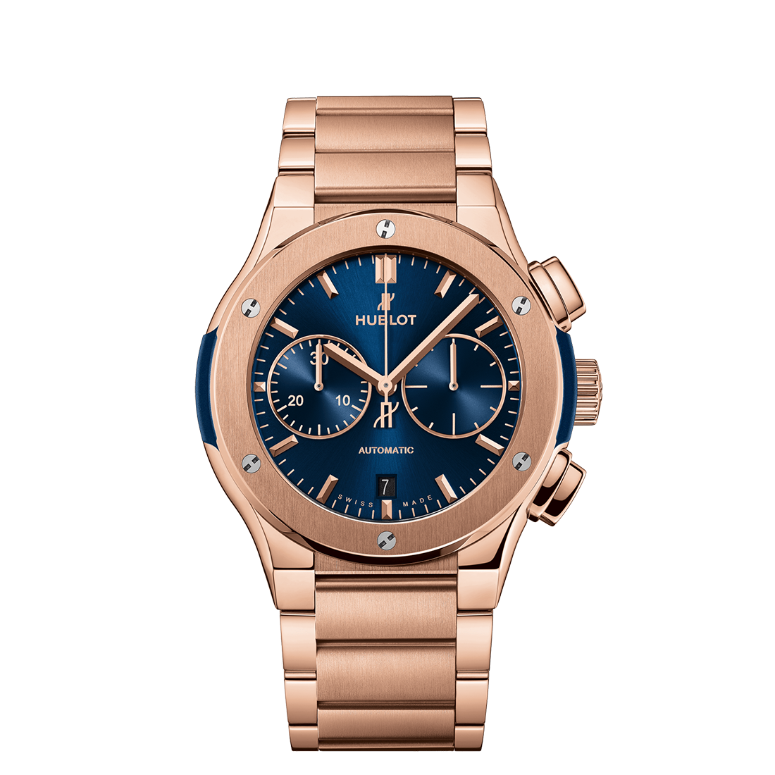 Hublot Classic Fusion Chronograph King Gold Bracelet Blue