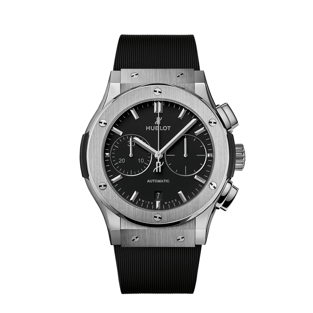 Hublot Classic Fusion Chronograph Black Titanium Rubber Strap