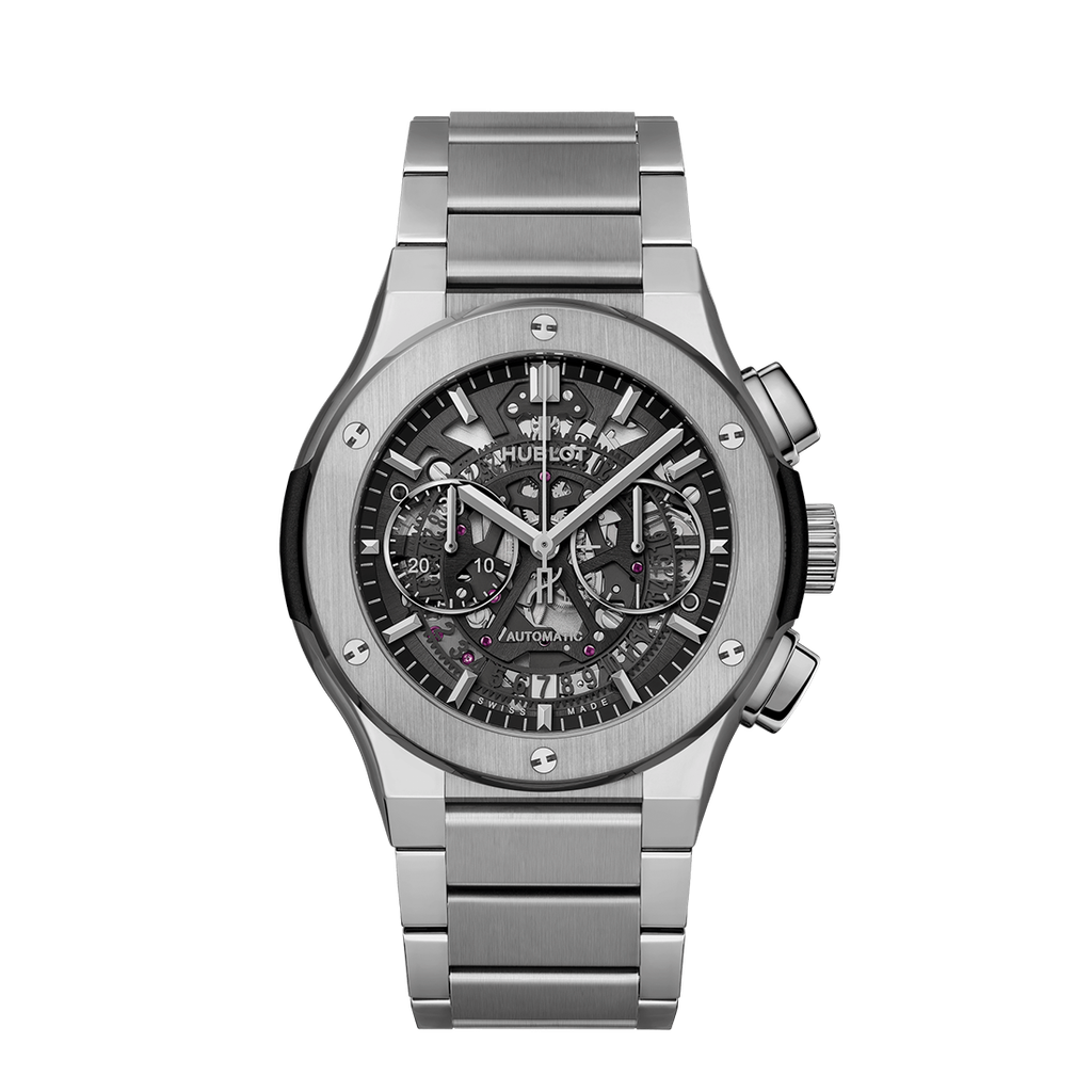 Hublot Classic Fusion Aerofusion Titanium Bracelet Skeleton Chronograph