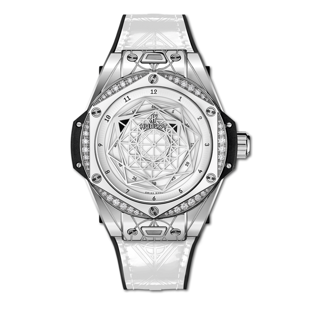 Hublot Big Bang One Click Sang Bleu Steel White Diamonds 39mm