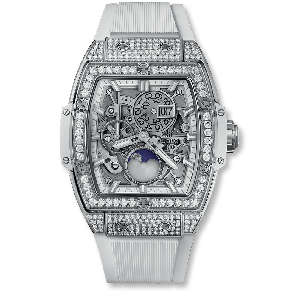 Hublot Spirit Of Big Bang Moonphase Titanium White Pavé