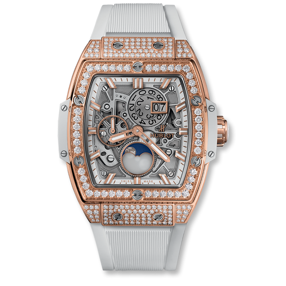 Hublot Spirit Of Big Bang Moonphase King Gold White Pavé