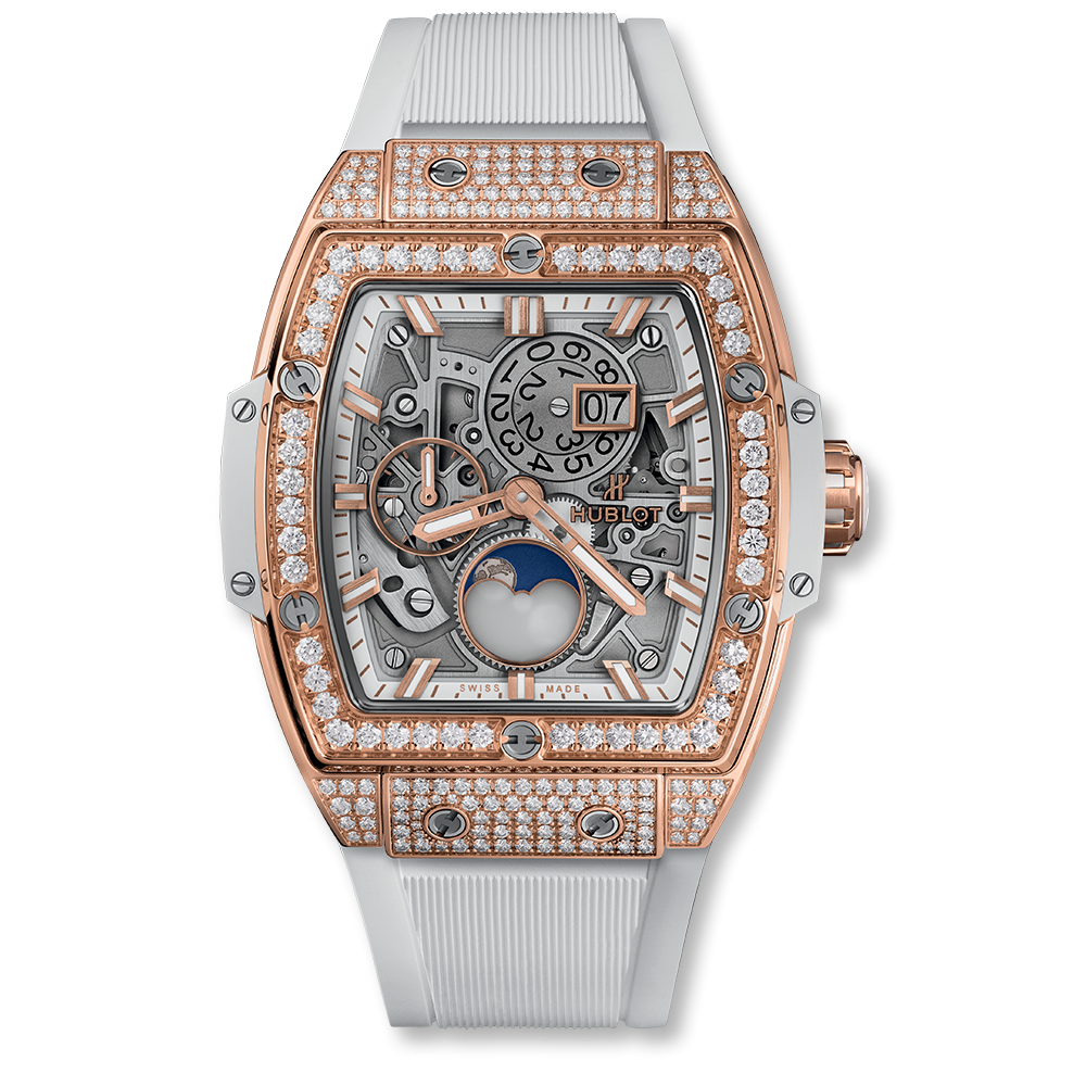 Hublot Spirit Of Big Bang Moonphase King Gold White Pavé