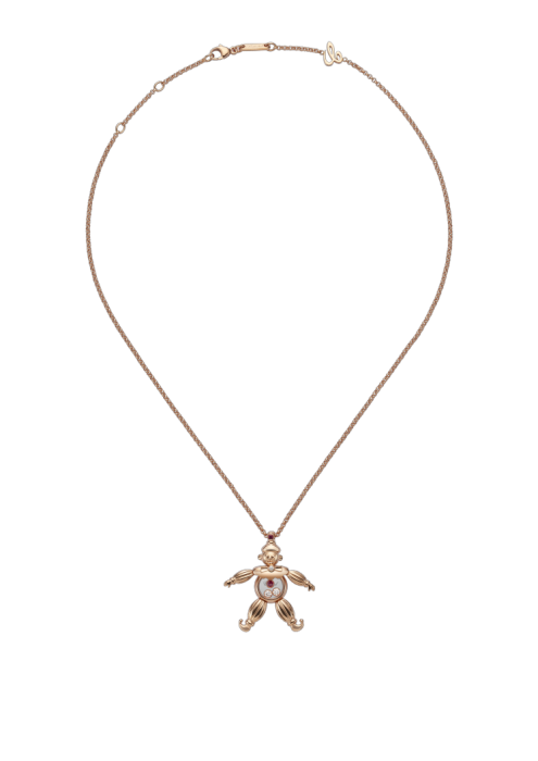 Chopard Happy Clown Pendant Rose Gold Diamond - Ruby