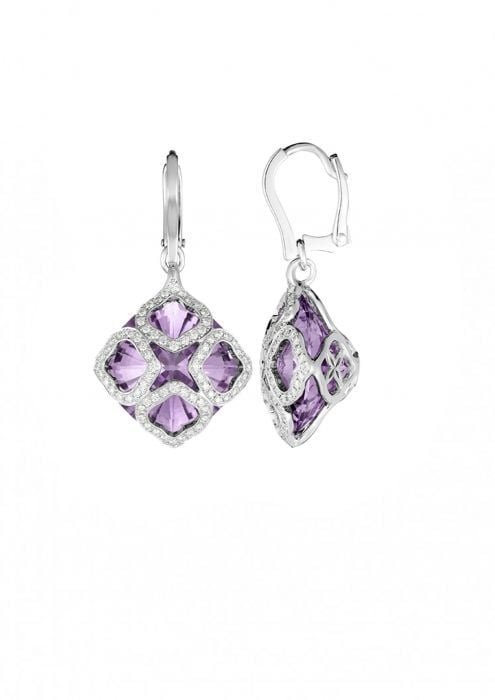 Chopard Imperiale Cocktail Earrings White Gold, Amethyst - Diamond