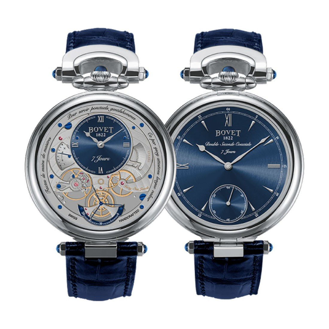 Bovet Amadeo® Fleurier Complications Monsieur BOVET White Gold Blue Dial 43mm