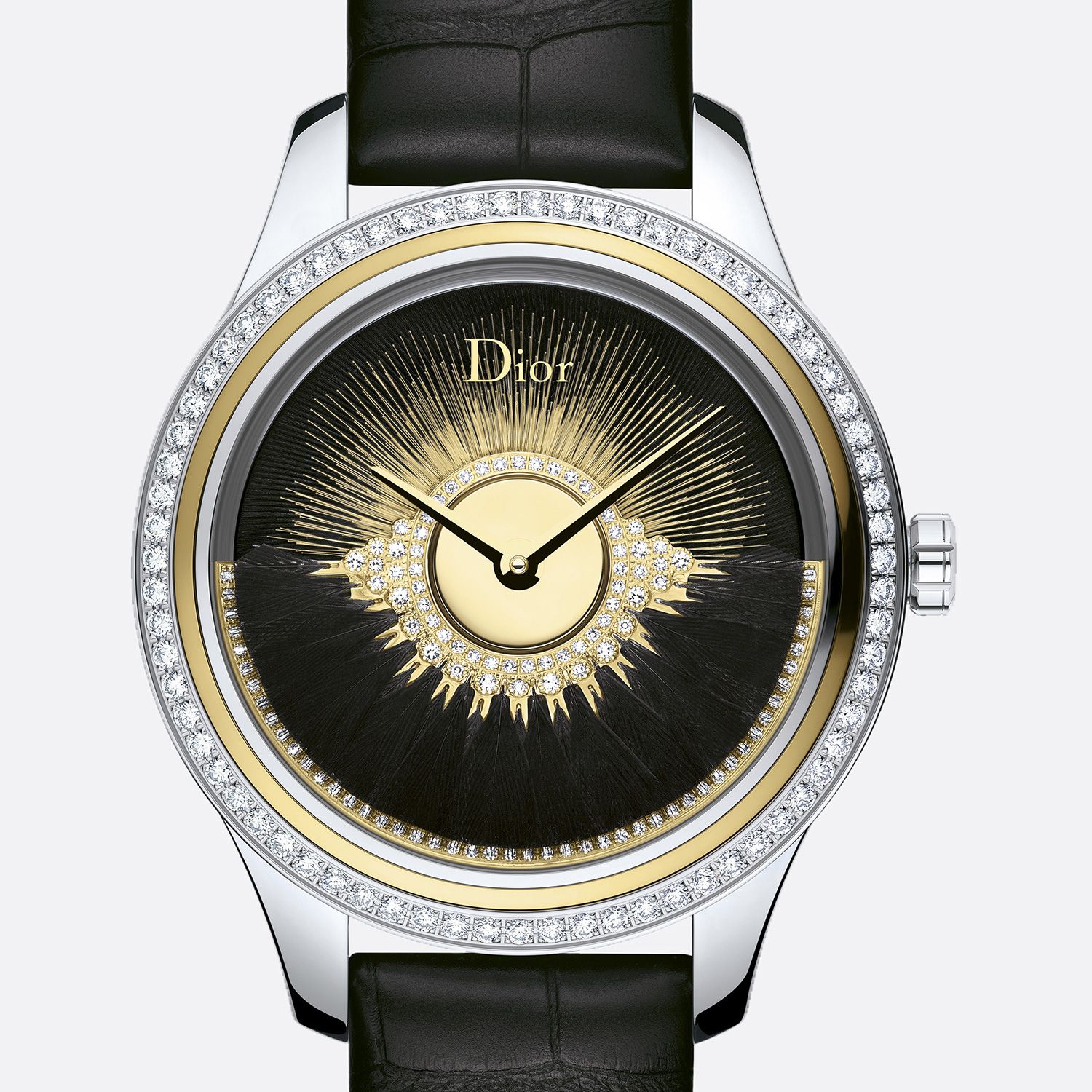 Đồng hồ nữ Dior Grand Bal Plume Blanche Black Dial Ø 36 mm