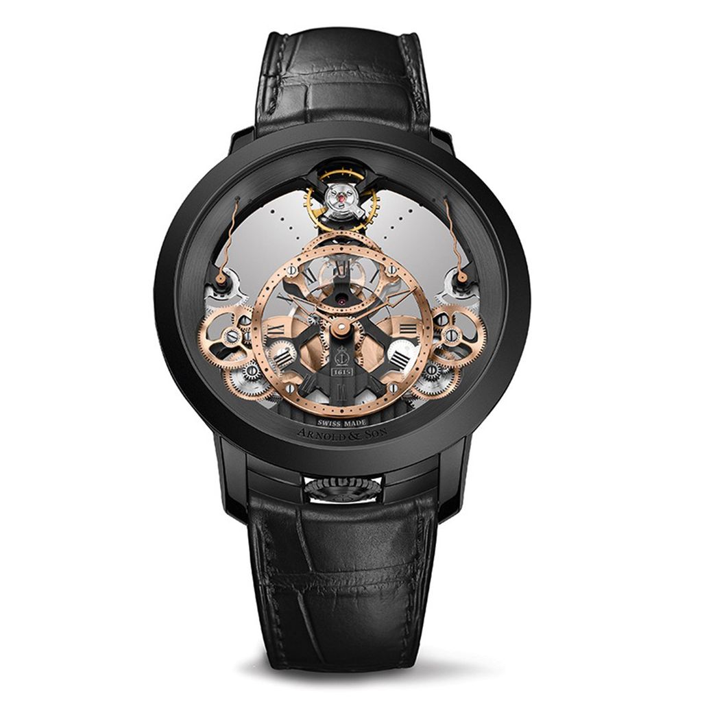 Arnold & Son Instrument Time Pyramid Steel Black Limited Edition 44.6mm