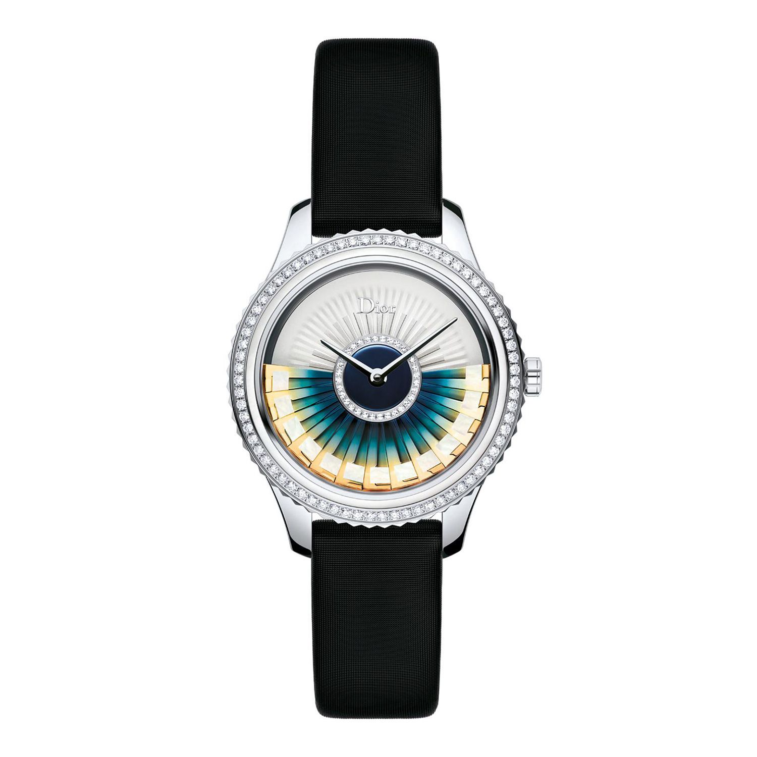 Đồng hồ nữ Dior Grand Bal plissé ruban blue Ø 36 mm