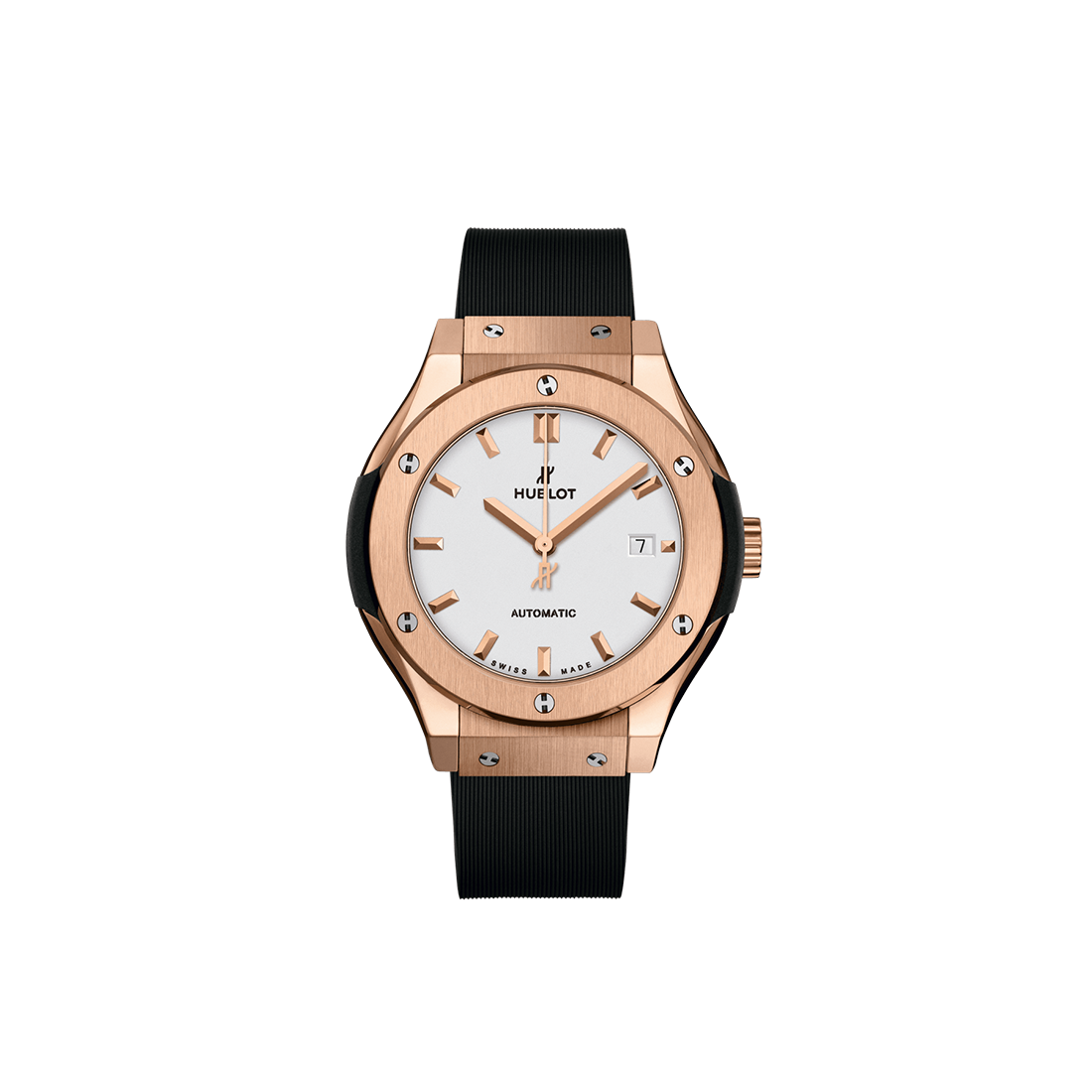 Hublot Classic Fusion White King Gold Rubber Strap 33 mm