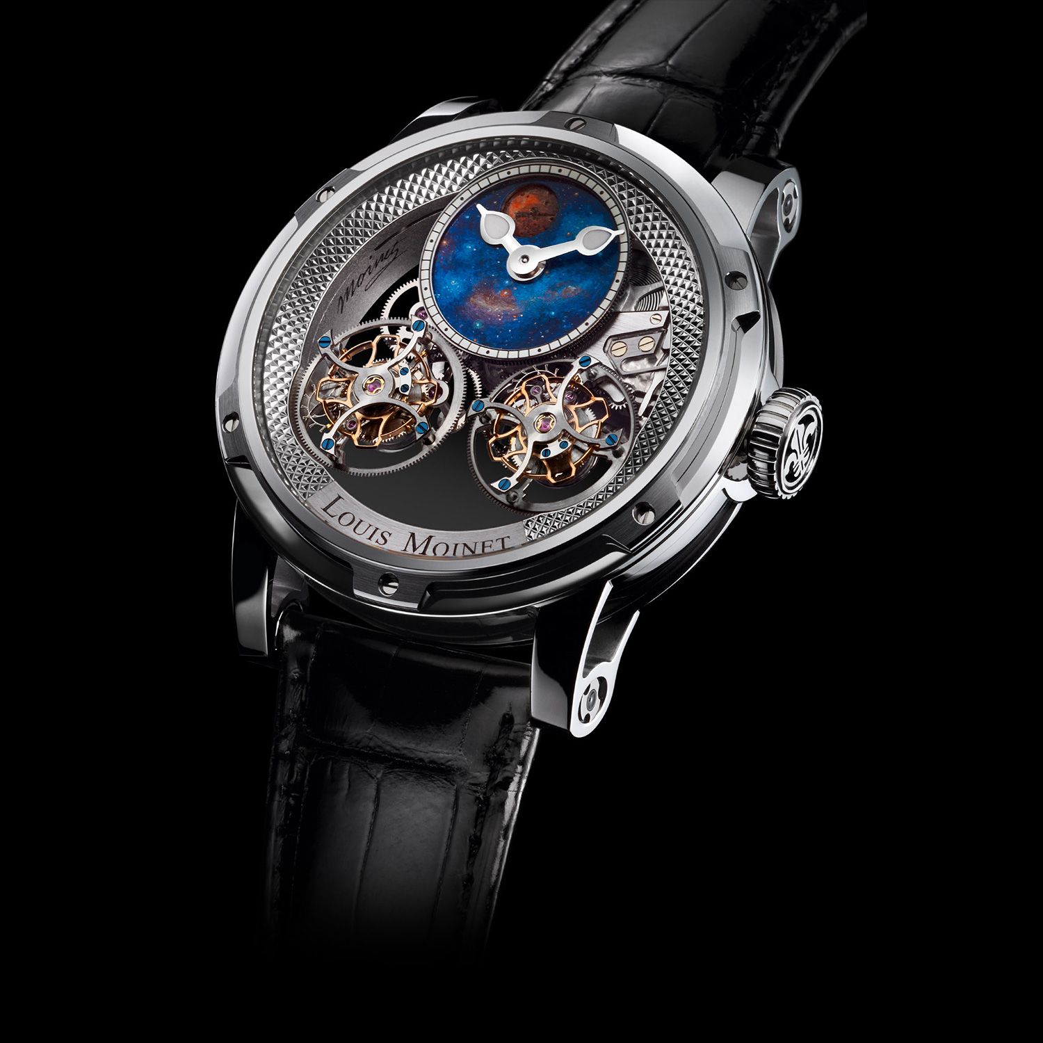 Đồng hồ nam Louis Moinet Sideralis Evo 18k White Gold 47.4mm