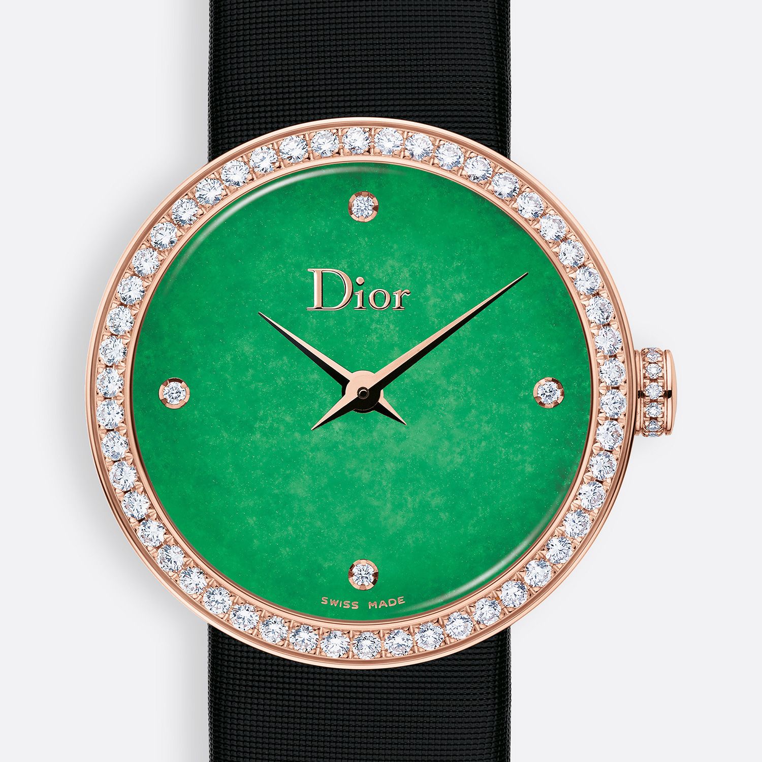 Đồng hồ nữ La D de Dior Rose Gold Green Dial Ø 25mm