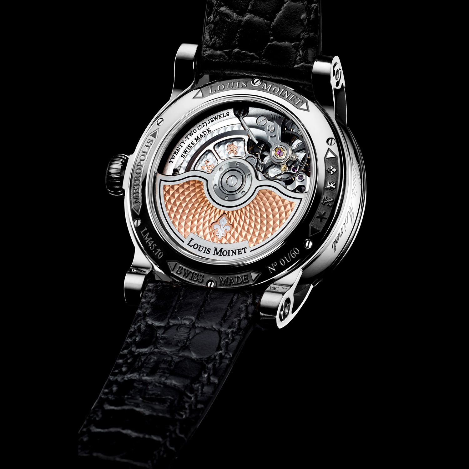 Đồng hồ nam Louis Moinet Metropolis Steel Magic Blue 43.2mm