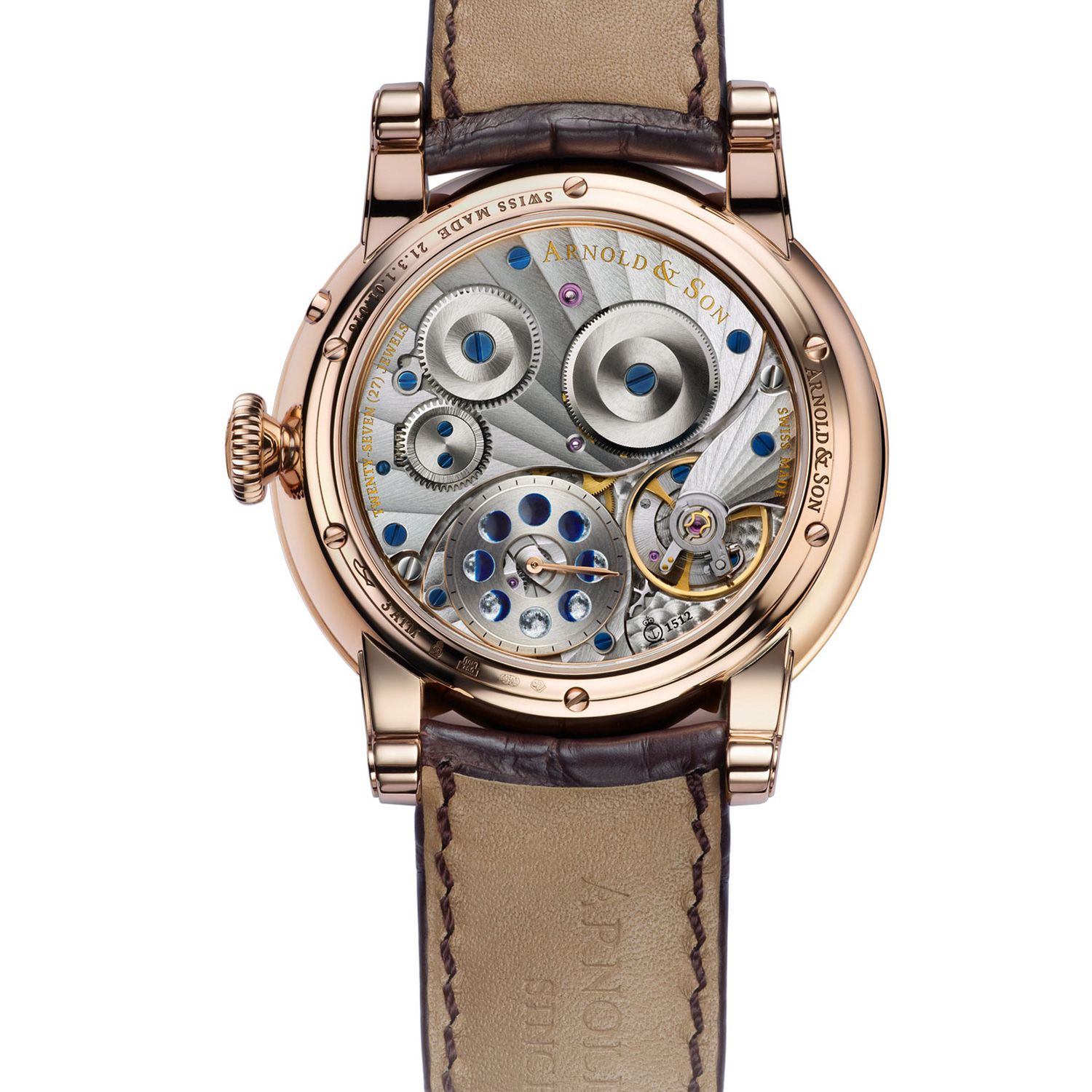 Arnold & Son Royal HM Perpetual Moon Aventurine Rose Gold