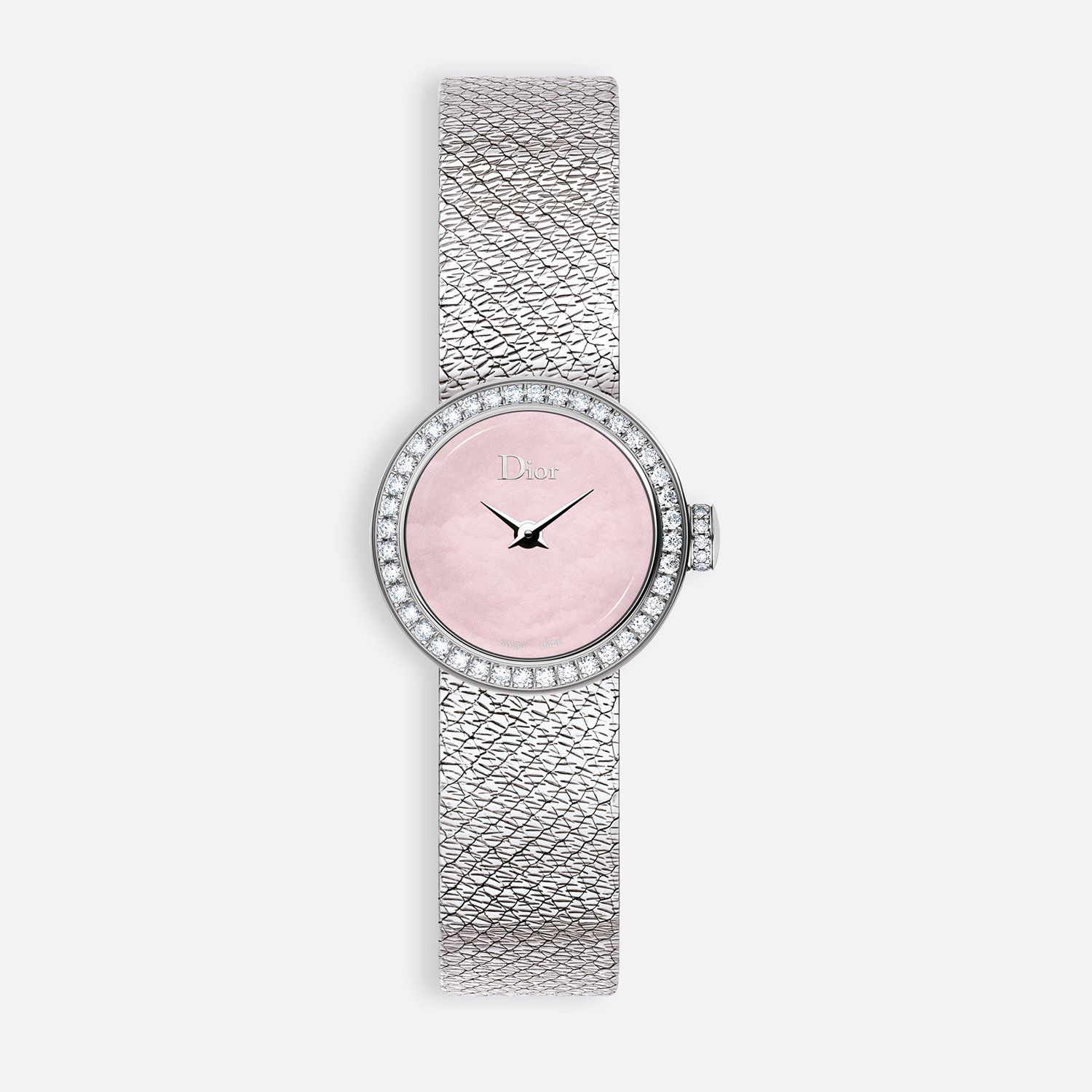 Đồng hồ nữ La D de Dior Mini Satine Pink Dial Ø 19mm