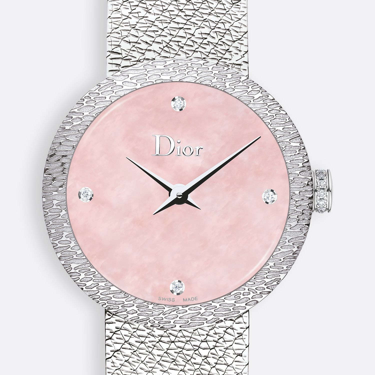 Đồng hồ nữ La D de Dior Satine Pink Dial Ø 25mm