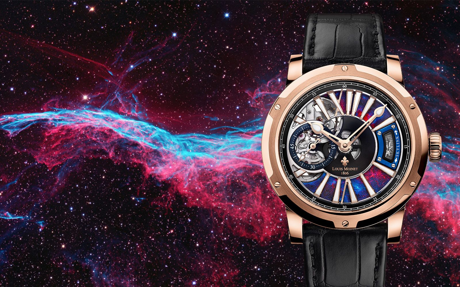 Đồng hồ nam Louis Moinet Skylink 18k gold 43.2mm