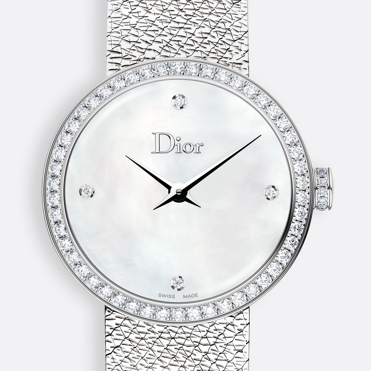 Đồng hồ nữ La D de Dior Satine White Dial Ø 25mm