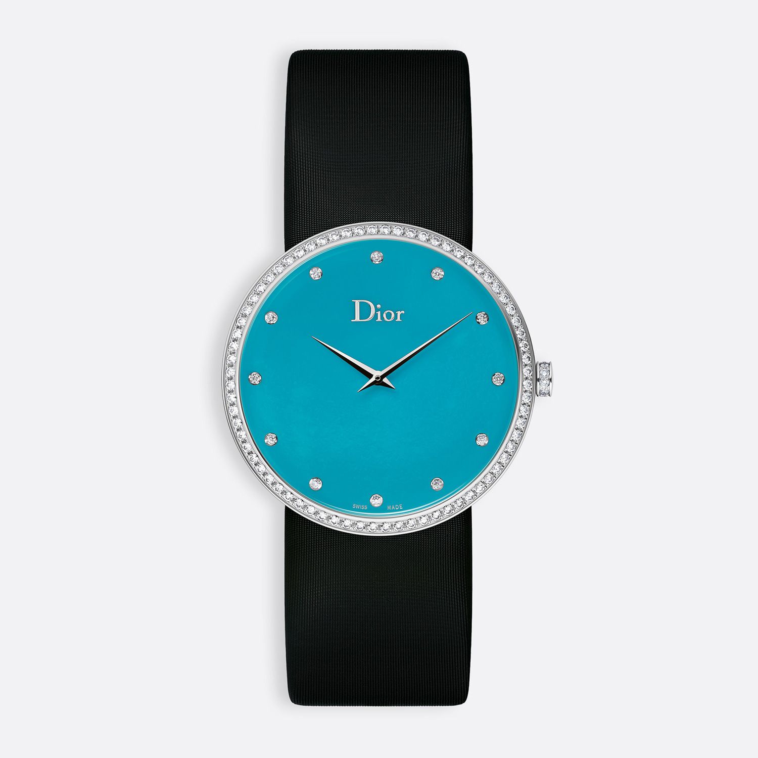 Đồng hồ nữ La D de Dior White Gold Turquoise Dial Ø 38mm