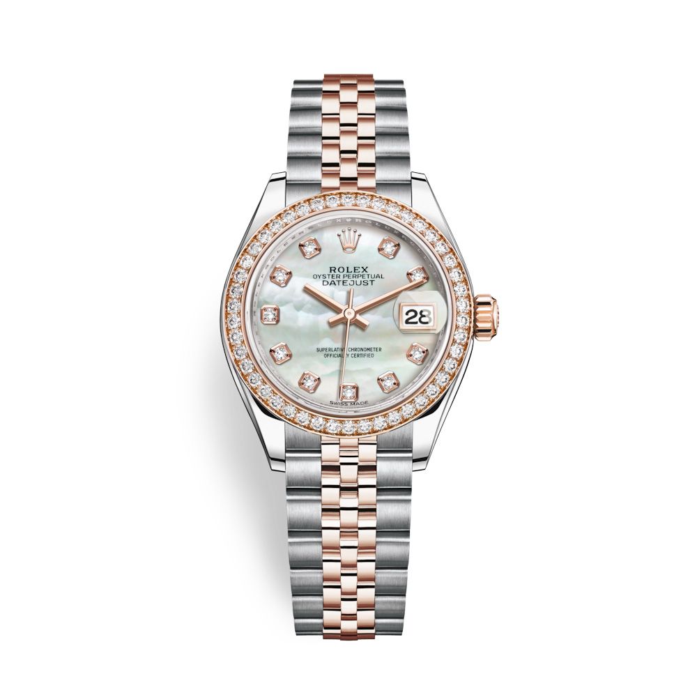 Rolex Lady-Datejust 28mm Stainless Steel and Everose Gold MOP 279381RBR-0013