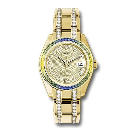 Rolex Pearlmaster 39mm Yellow Gold, Diamond and Sapphire 86348SABLV DPDB