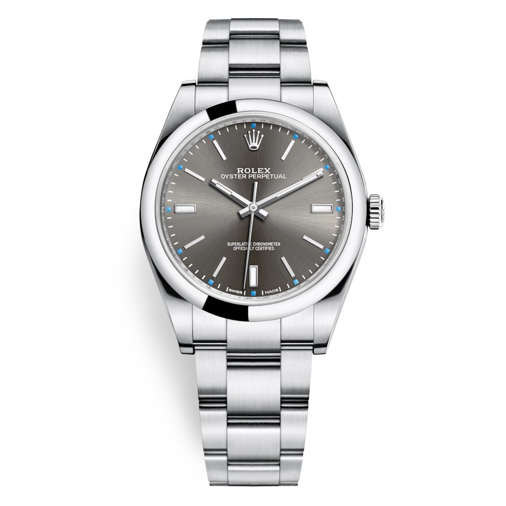 Rolex Oyster Perpetual 39mm Dark Rhodium Oyster 114300-0001