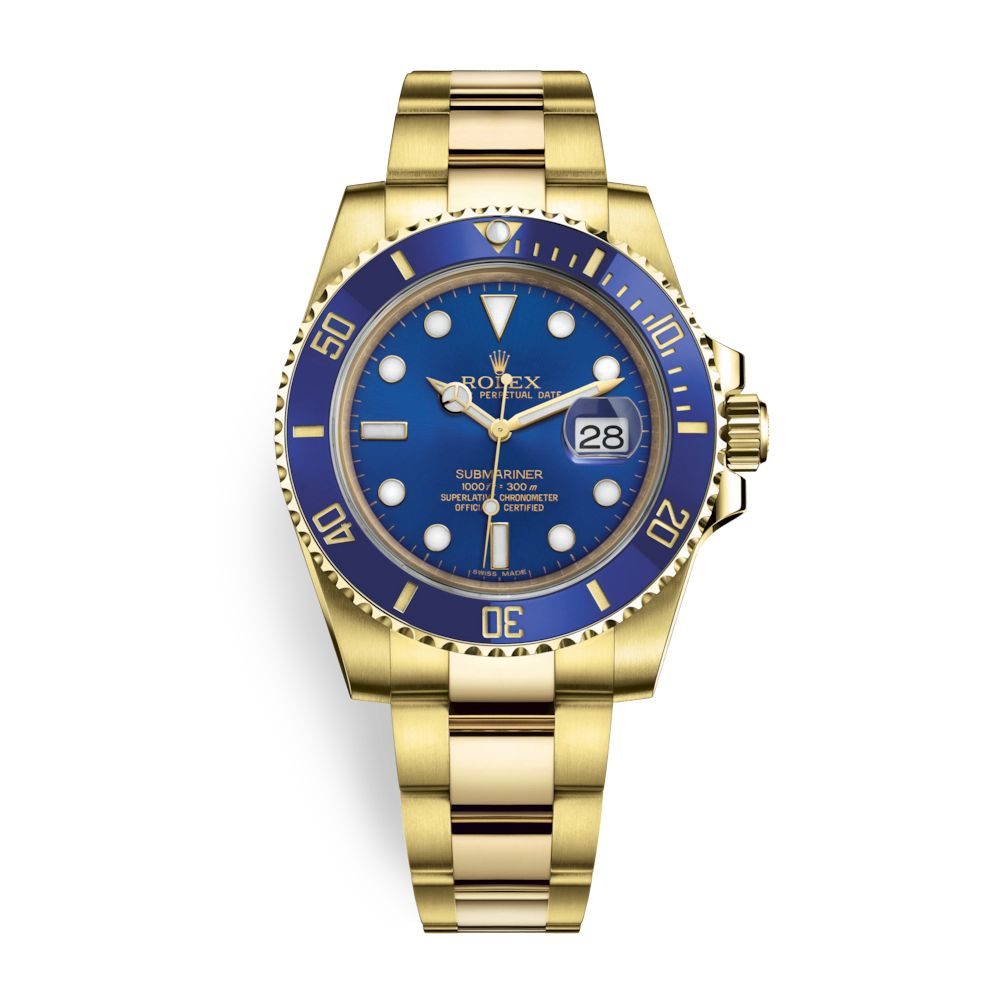 Rolex Submariner Date 40mm Yellow Gold Blue 116618LB-0003