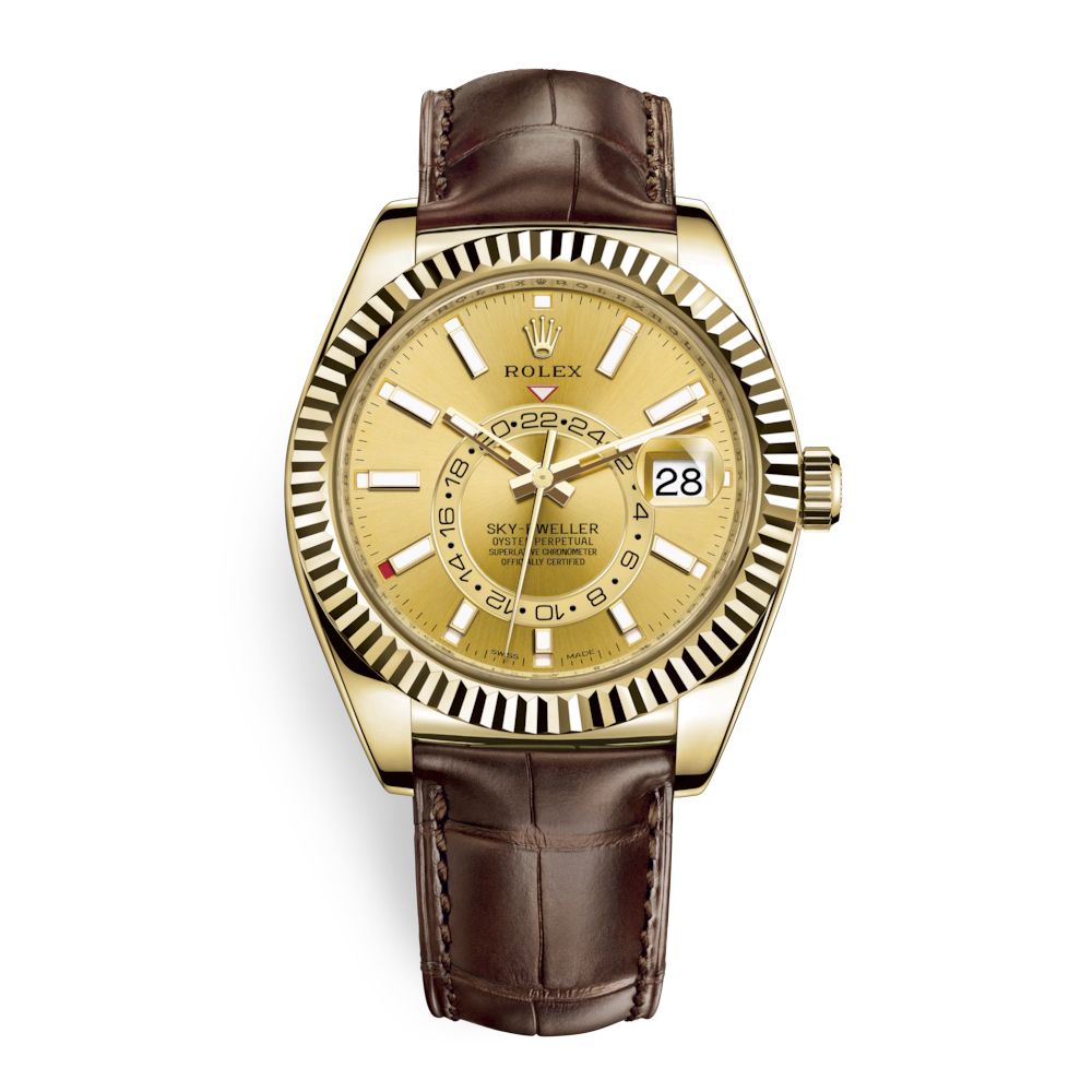 Rolex Sky Dweller 42mm Champagne Index 326138-0006