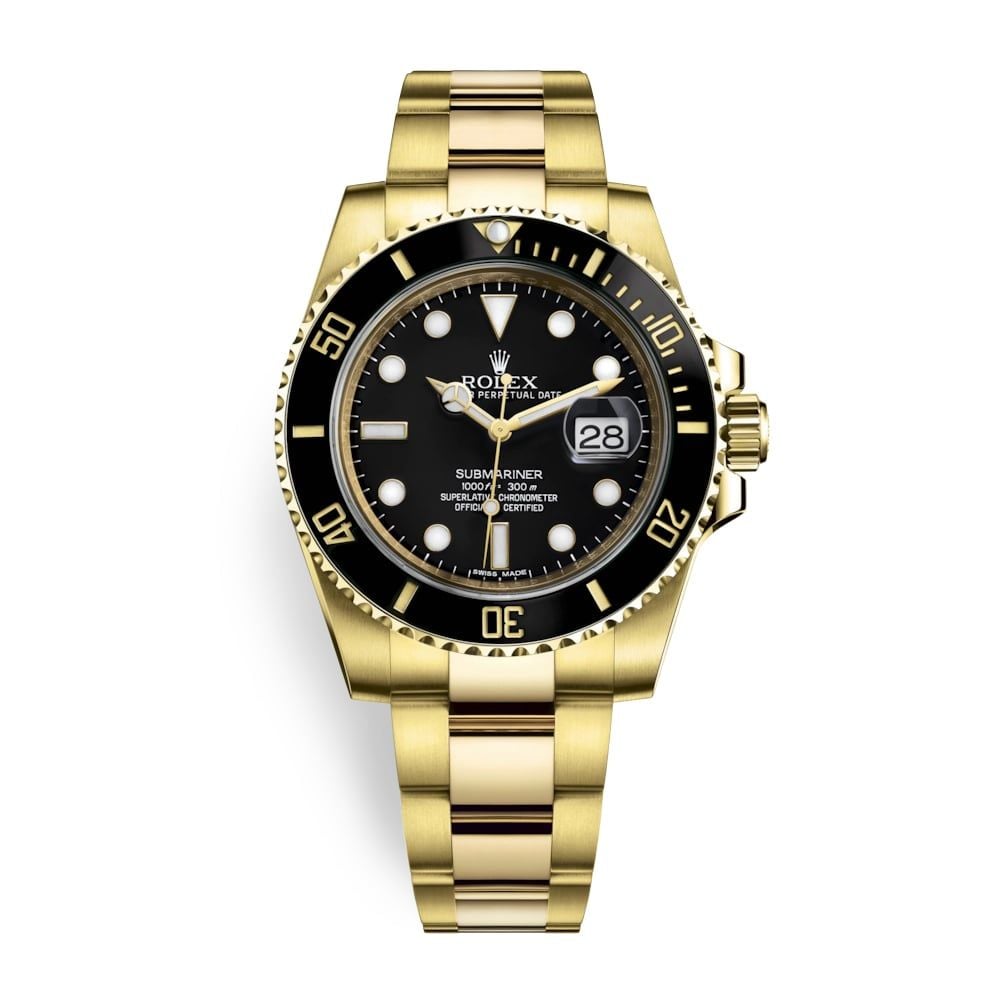 Rolex Submariner Date 40mm Yellow Gold Black 116618LN-0001