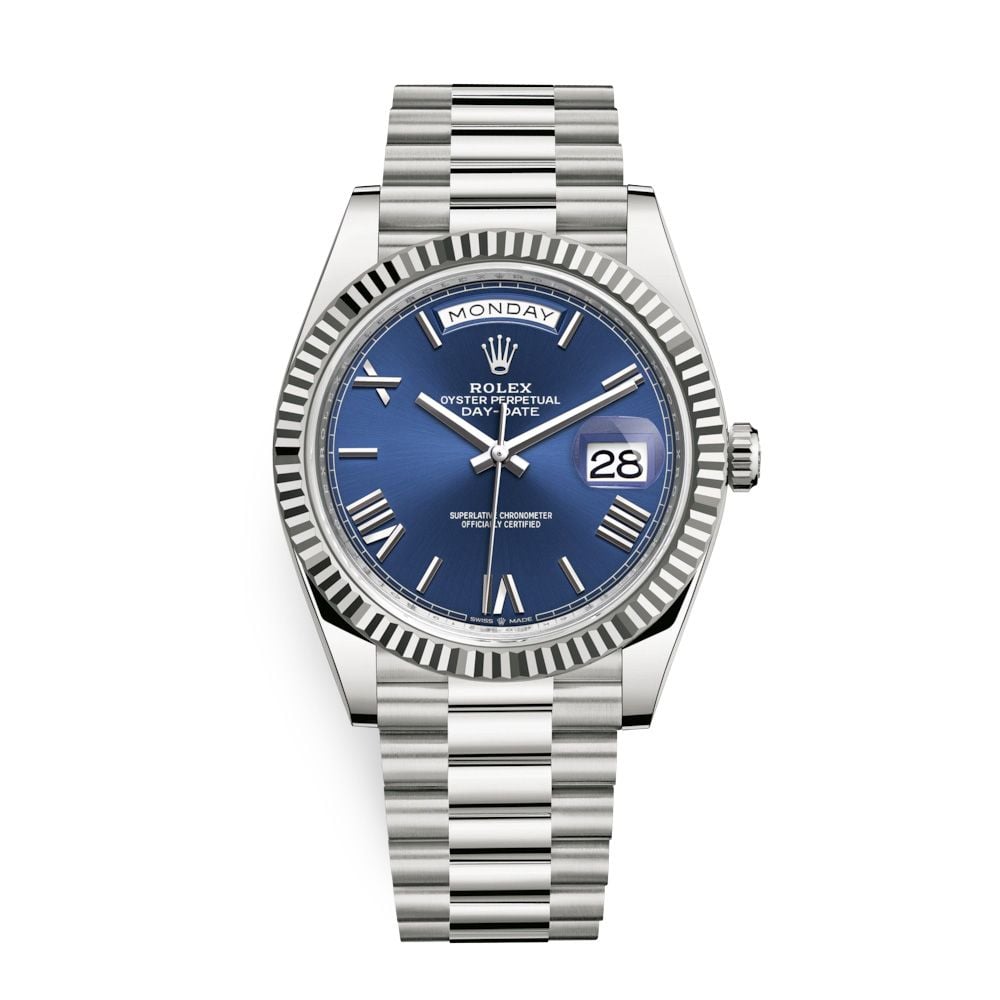 Rolex Day-Date 40mm White Gold Blue 228239-0007