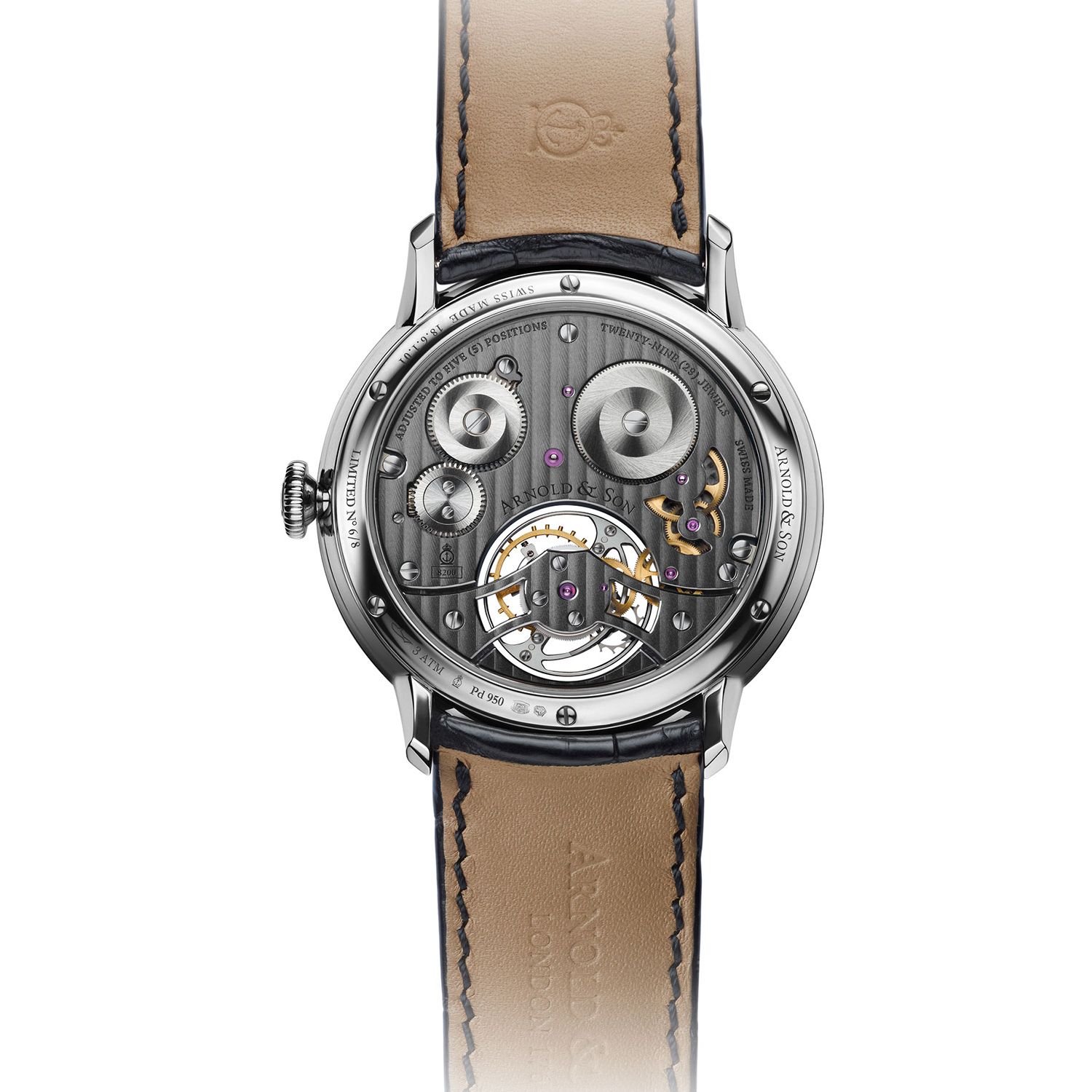 Arnold & Son Instrument UTTE Tourbillon Palladium Black Dial