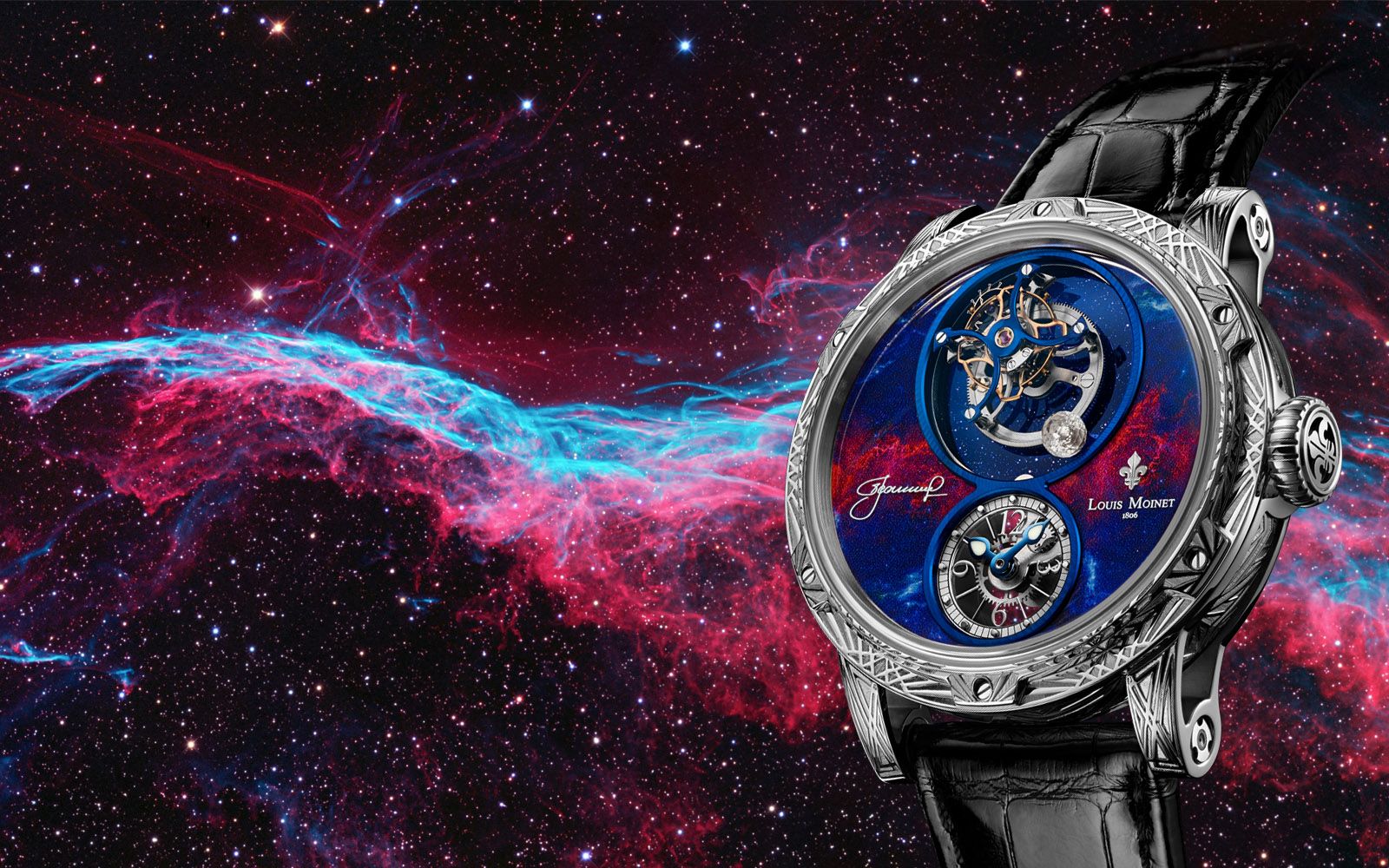 Đồng hồ nam Louis Moinet Spacewalker White gold engraved 47.4mm