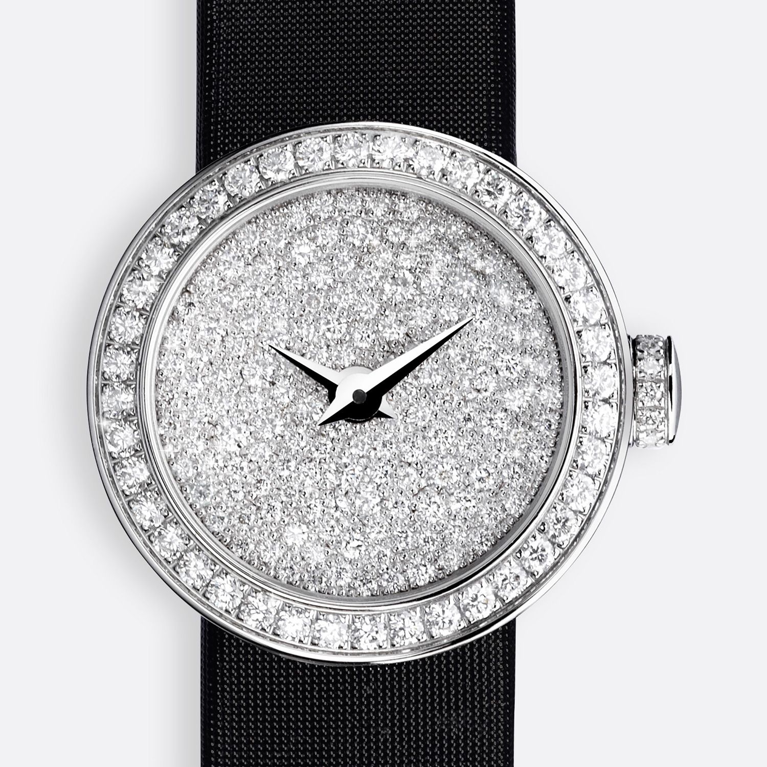 Đồng hồ nữ La Mini D de Dior White Gold Diamonds Ø 19mm