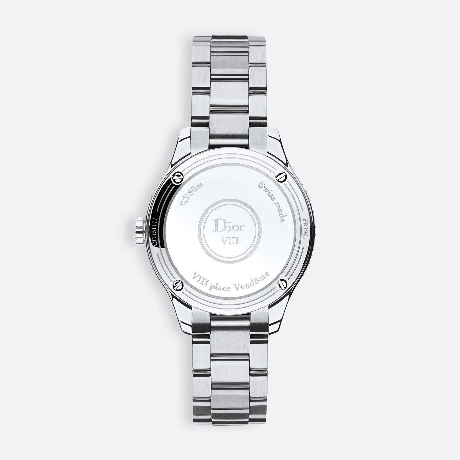 Đồng hồ nữ Dior VIII Montaigne Diamonds Steel Bracelet White Dial Ø 25mm