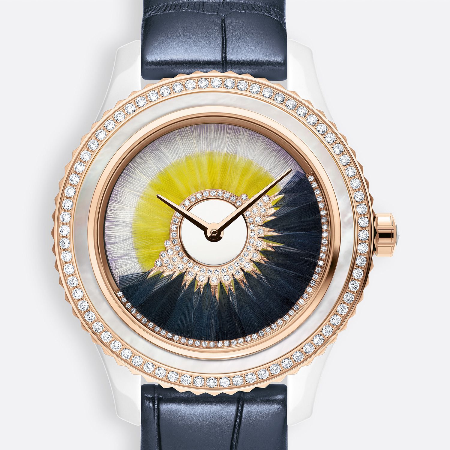 Đồng hồ nữ Dior Grand Bal Cancan White and Yellow Dial Ø 38mm