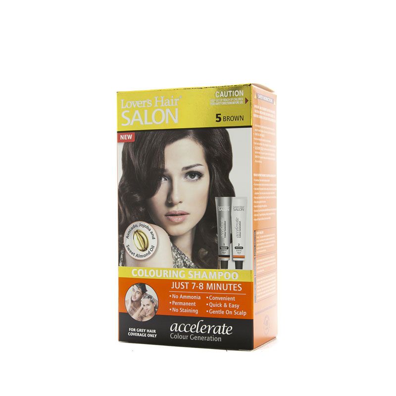 Dầu Gội Nhuộm Phủ Bạc Tóc Lover’s Hair Salon 5 Brown (Nâu Tự Nhiên)