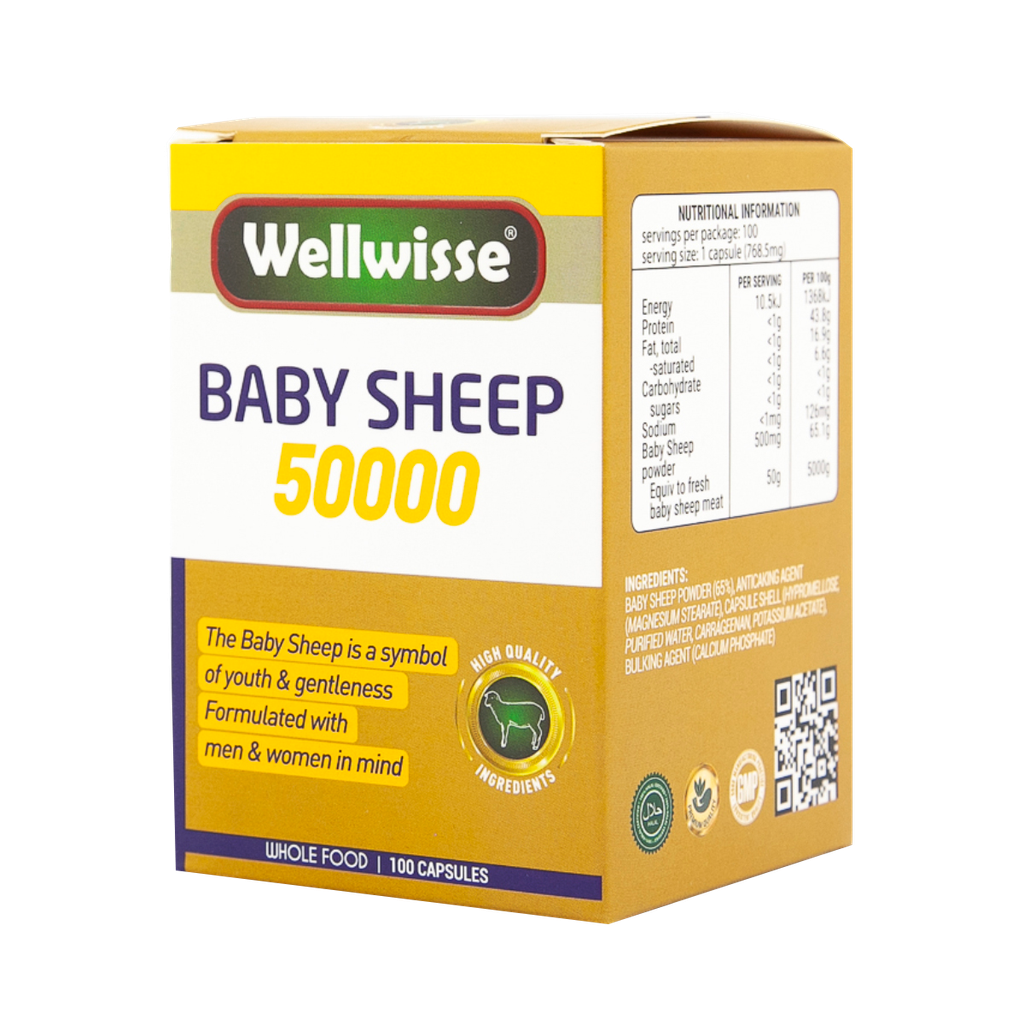 Viên Uống Chiết Xuất Nhau Thai Cừu Non Baby Sheep Wellwisse (100 viên)