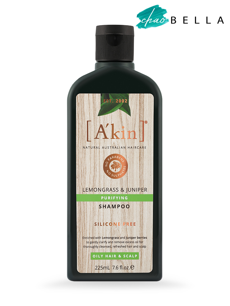 Dầu Gội Thanh Lọc Tinh Chất Từ Xả Và Cây Bách Xù - A'kin Lemongrass & Juniper Purifying Shampoo 225ml - @chaobella