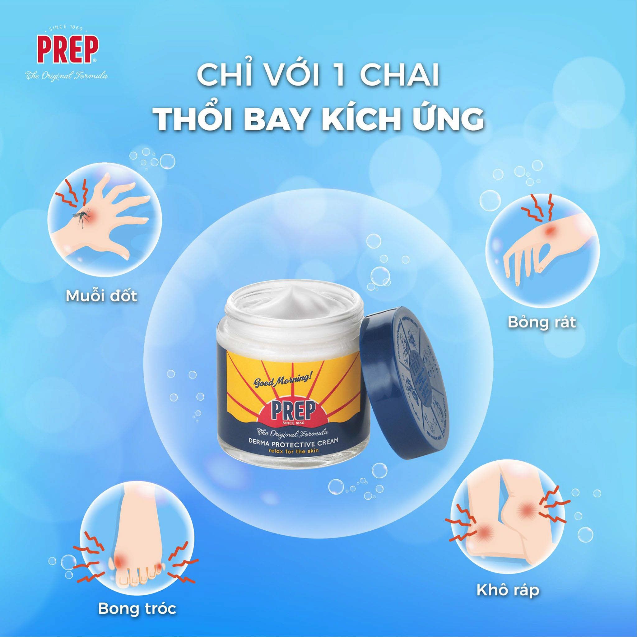 Kem Thoa Đa Năng Không Chứa Paraben Prep Paraben Free - Derma Protective Cream - Jar 75ml - @chaobella
