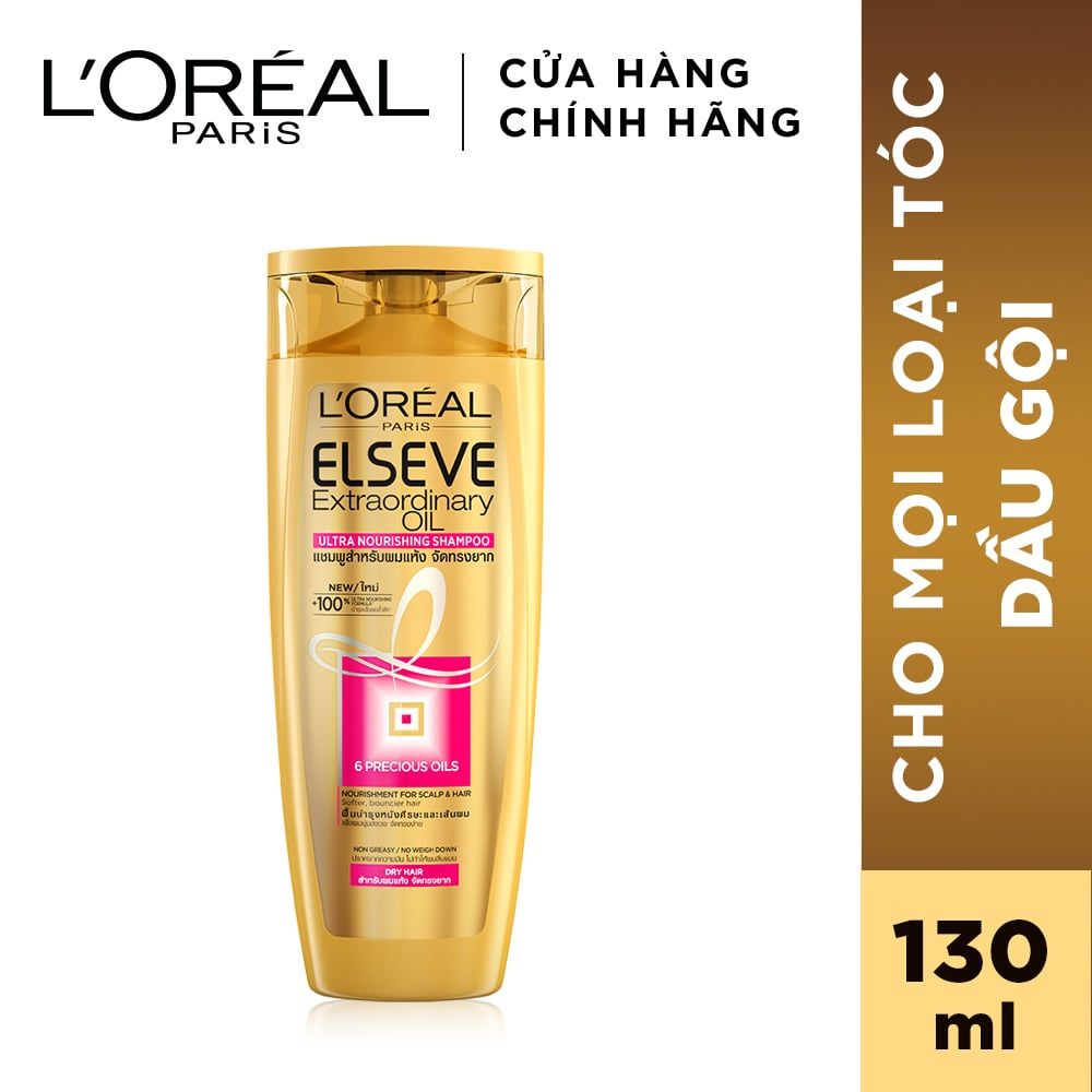 Dầu gội chiết xuất tinh dầu hoa tự nhiên L'Oreal Paris Elseve Extraordinary Oil 130ml
