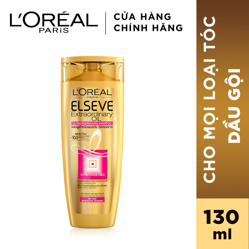 Dầu gội chiết xuất tinh dầu hoa tự nhiên L'Oreal Paris Elseve Extraordinary Oil 130ml