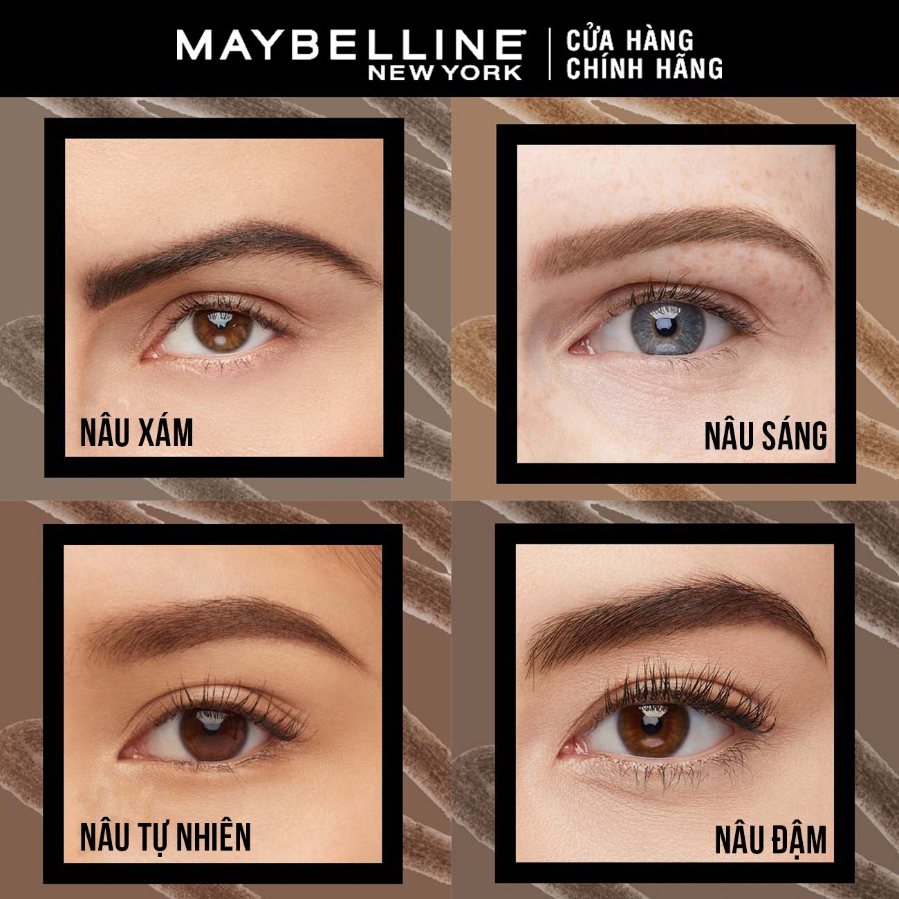 Chì Kẻ Mày 36H Lâu Trôi, Kháng Nước, Dễ Kẻ, Chuẩn Màu Tattoo Brow Maybelline New York Pigmented Pencil 0.2g