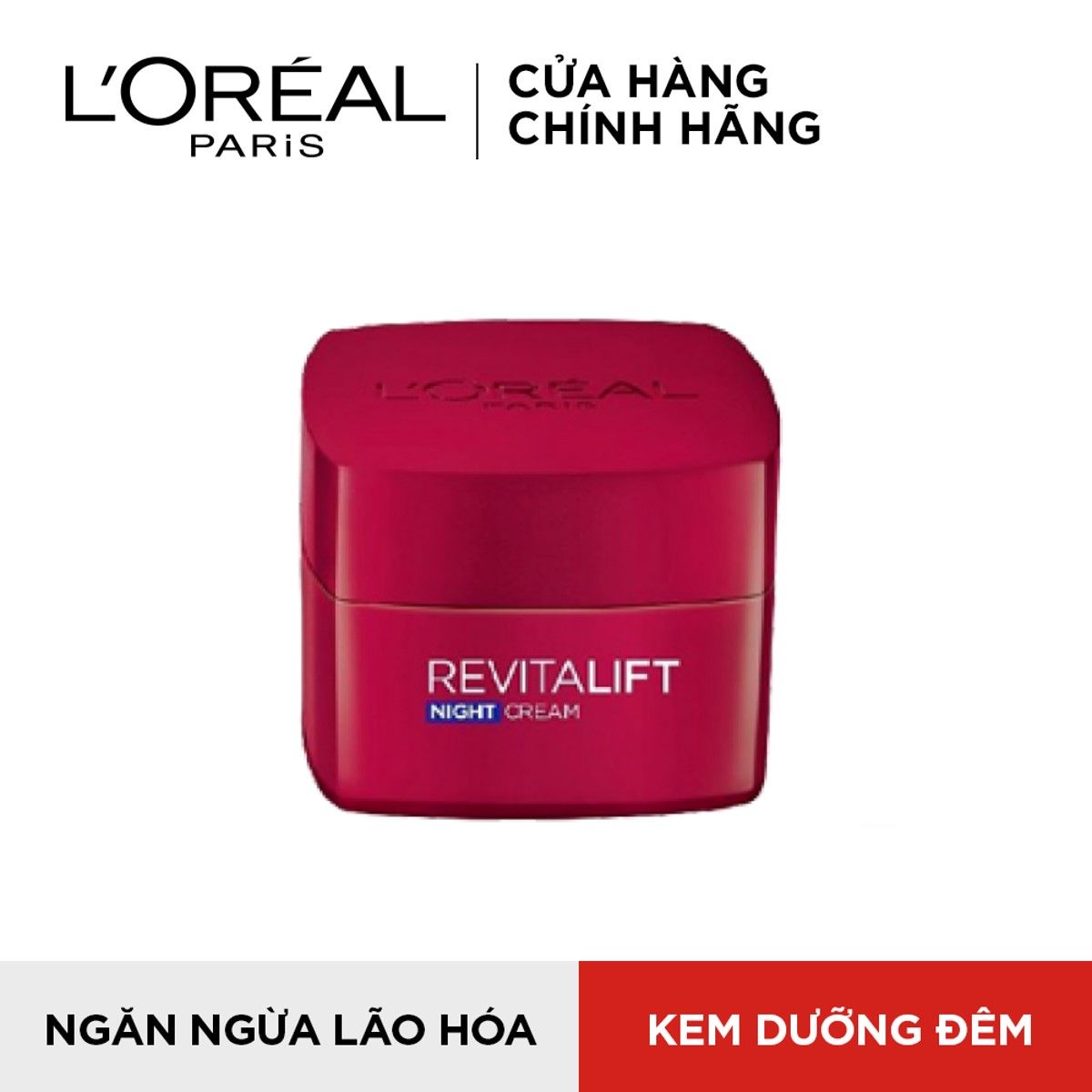 Kem dưỡng đêm săn chắc da & giảm nếp nhăn L'Oreal Paris Revitalift 20ml