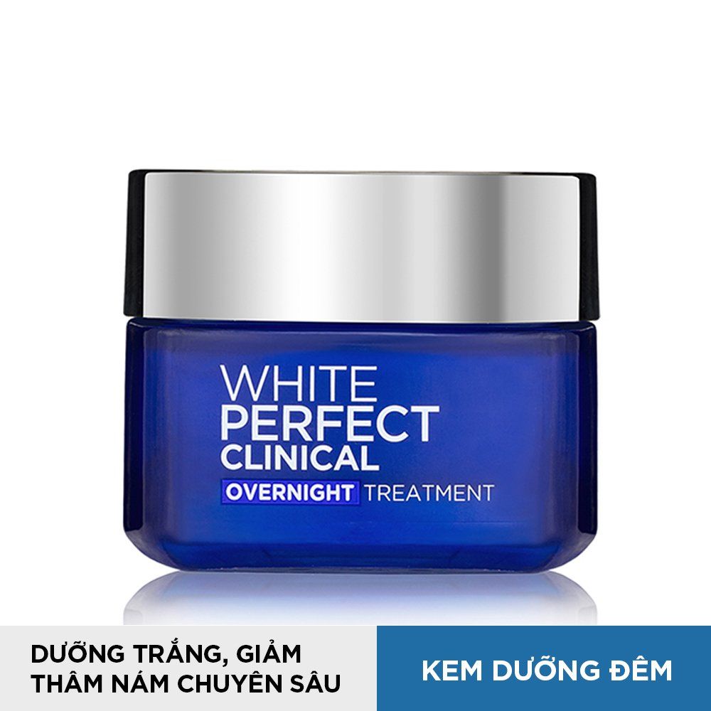 Kem dưỡng trắng mịn và giảm thâm nám ban đêm L'Oreal Paris White Perfect Clinical Night Cream 50ml