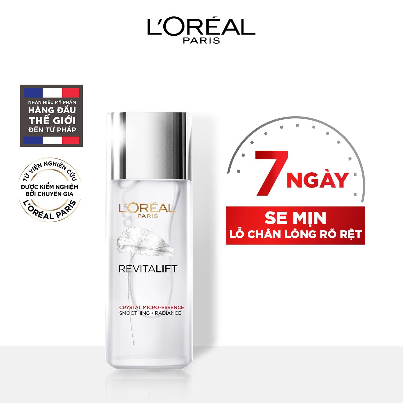 Dưỡng Chất Căng Mướt Da L'Oréal Paris Revitalift Crystal Micro Essence 65ml