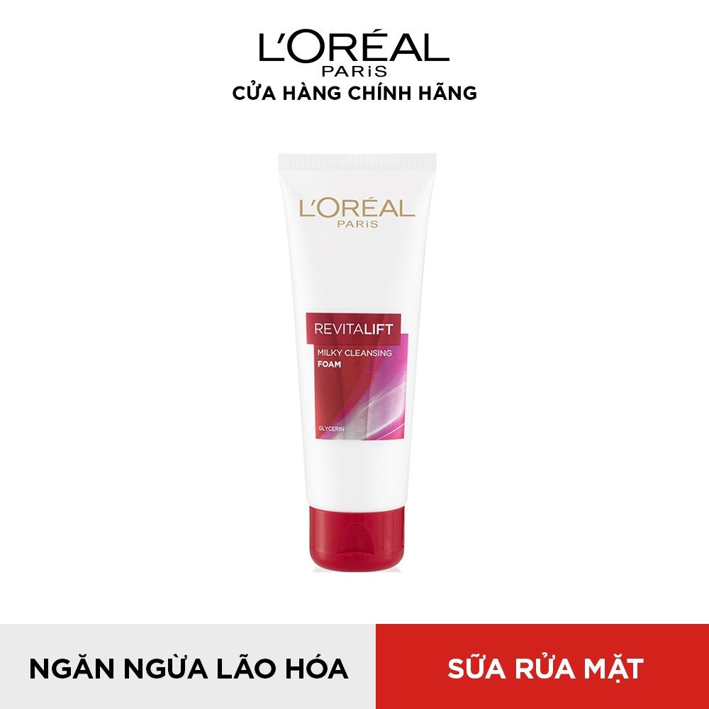 Sữa rửa mặt săn chắc da L'Oreal Revitalift Milky Cleansing Foam 100ml