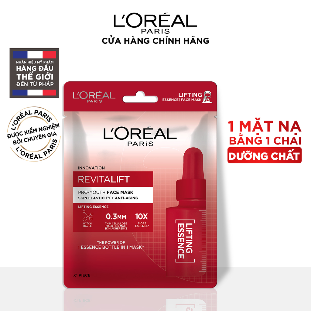Mặt nạ giấy dưỡng chất cô đặc L'Oréal Paris Revitalift Pro-Youth Face Mask - Săn Chắc Da