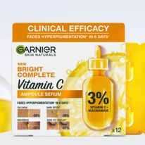 Dưỡng chất cô đặc làm mờ quầng thâm & thâm mụn Garnier Bright Complete VitaminC Ampoule Serum 1.5ml x 12