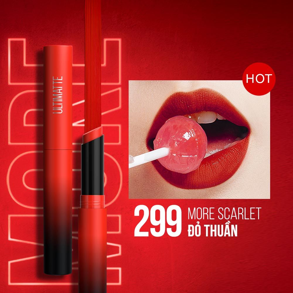 Son Lì Mịn Môi Siêu Nhẹ Cao Cấp Maybelline New York Color Sensational Ultimatte 1.7g