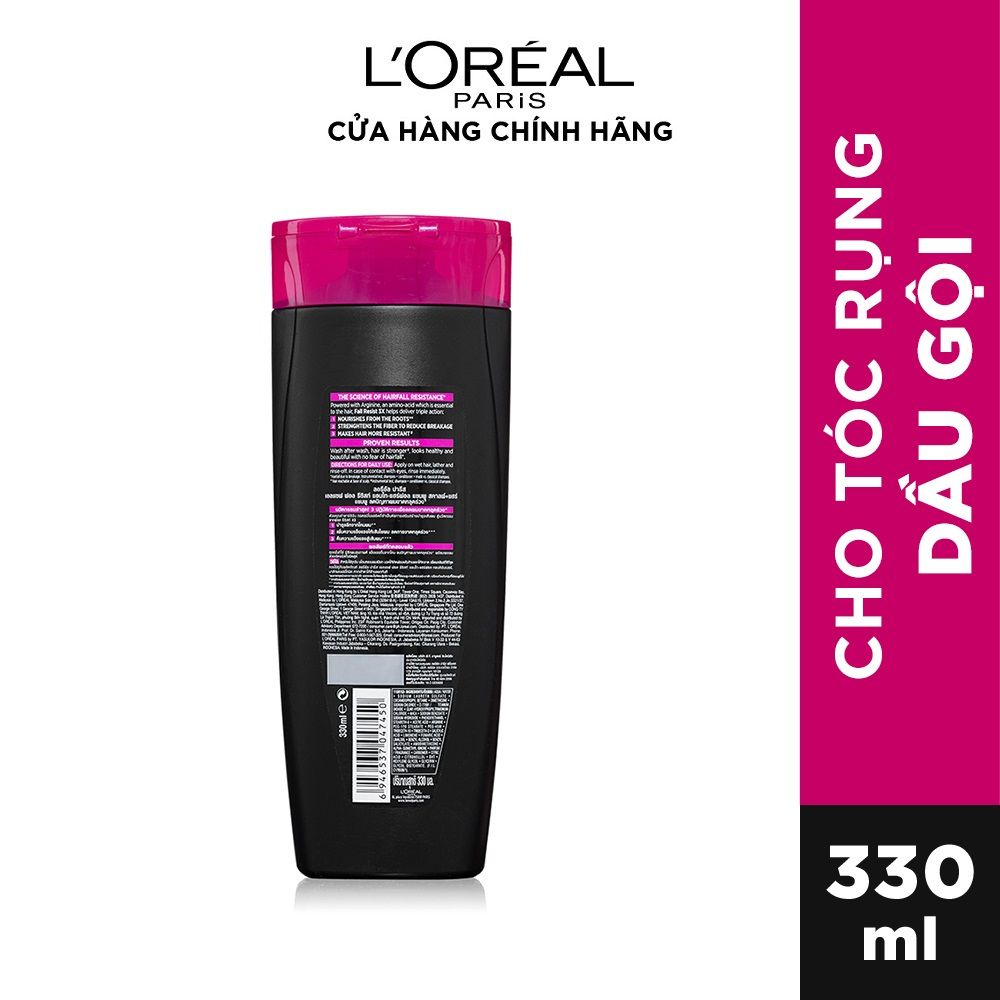 Dầu gội ngăn gãy rụng tóc L'Oreal Paris Elseve Fall Resist 3X Shampoo 330ml